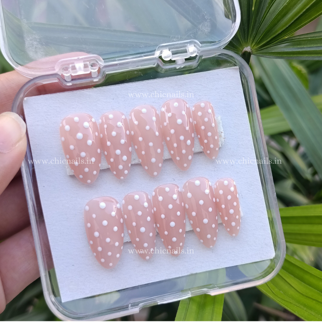 Polka dot nails