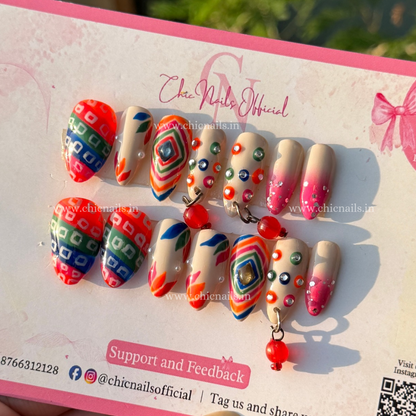 Rangilo - Navratri Press-On Nails