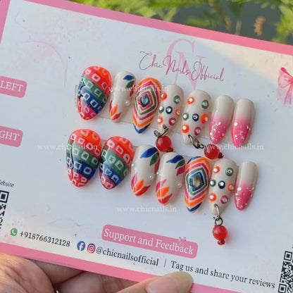 Rangilo - Navratri Press-On Nails